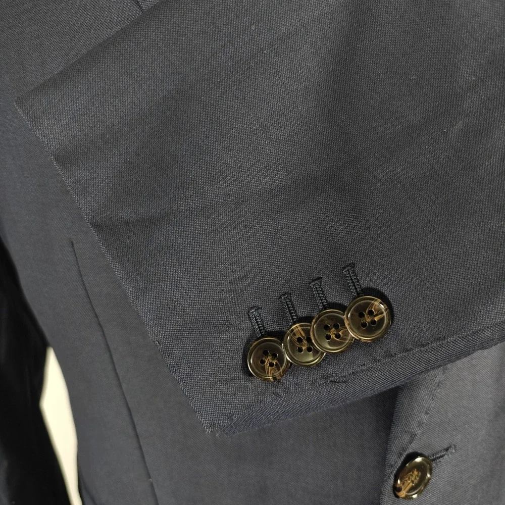 Suitsupply Men's Sport Coat Blazer Two Button Navy Vitale Wool Surgeon 46S‎